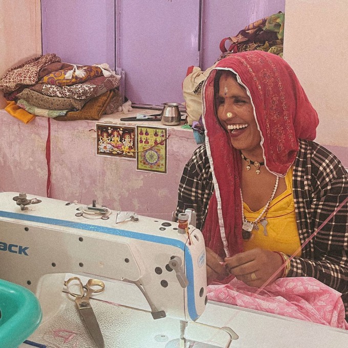 If Saris Could Talk Maxi Kimono- Indigo Overdye from Loft & Daughter
