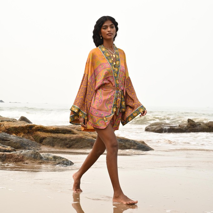 If Saris Could Talk Kimono- Bronzed Marigolds from Loft & Daughter