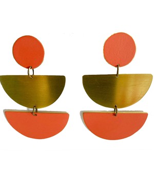 LIS Exclusive Coloured Semi-Circle Statement Earrings from Lost in Samsara