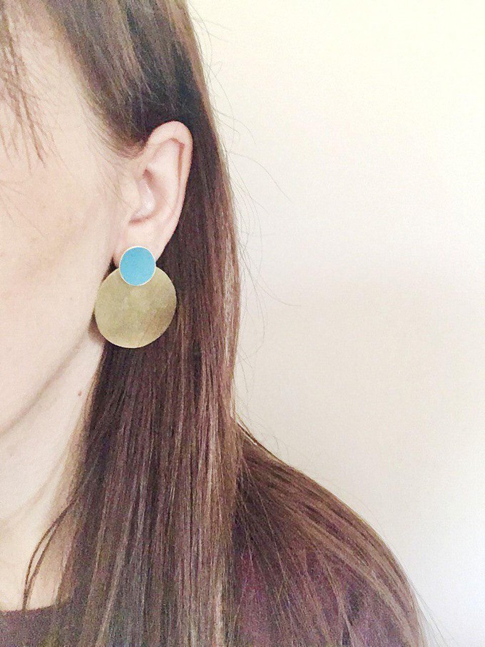 LIS Exclusive Coloured Round Statement Earrings from Lost in Samsara