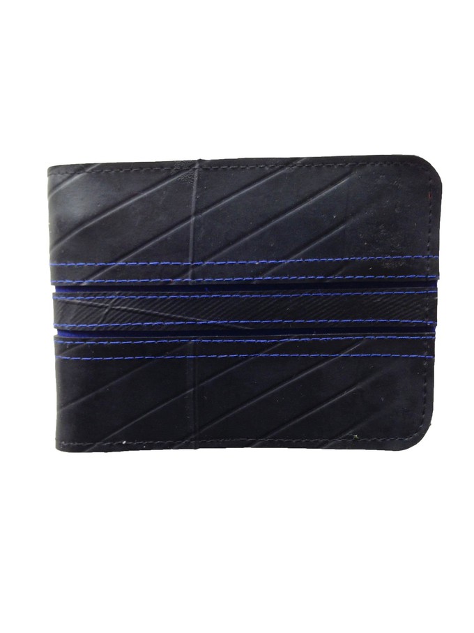 Upcycled Tyre Double Line Wallet from Lost in Samsara