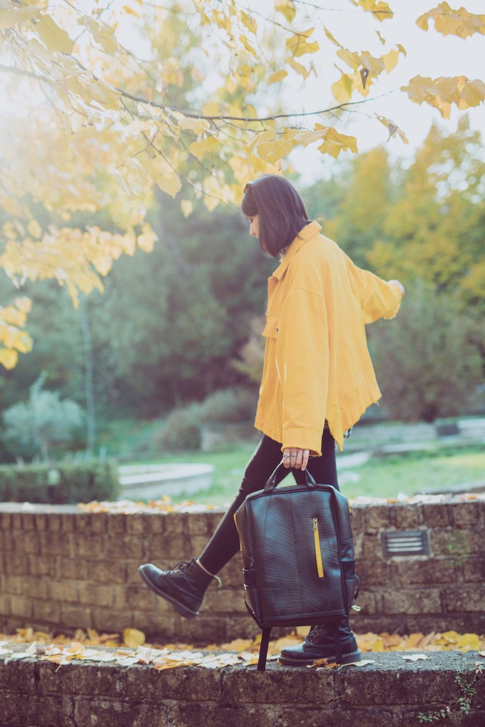 Upcycled inner tube Hackney Backpack from Lost in Samsara