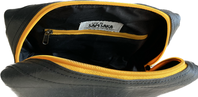 Upcycled Inner Tube Wash Bag from Lost in Samsara