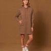 Hoodie dress cinnamon from madeclothing
