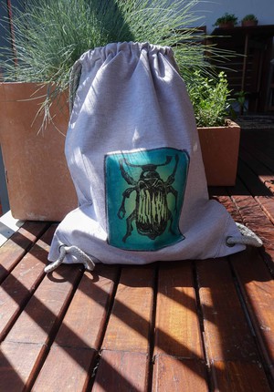green beetle canvas backpack from madeclothing