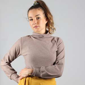 Turtleneck Pullover Sona in beige braun from ManduTrap
