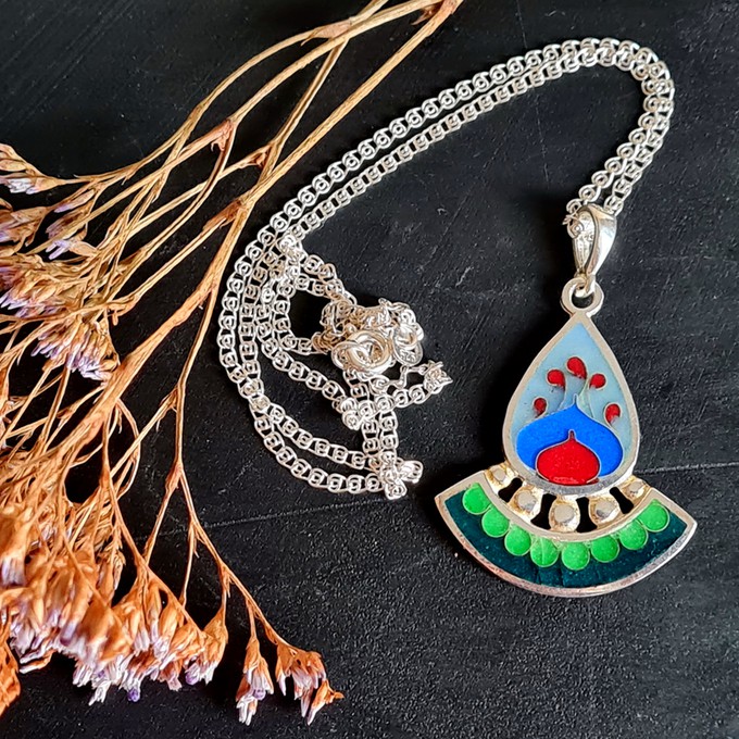Minanqari Kette aus 925 Silber, handgefertigte Vintage-Unikat im Folklore Design. from ManduTrap