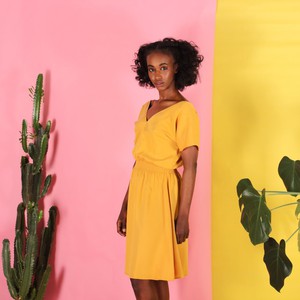 Tencel Kleid Alani in Gelb from ManduTrap