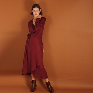 Tencel Wickelkleid Tara in berry from ManduTrap