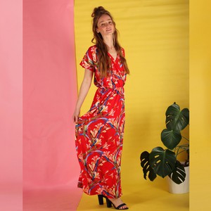 Rot gemustertes Sommerkleid Hanita from ManduTrap