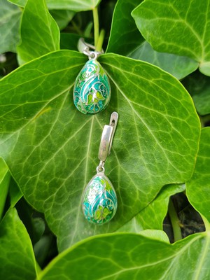 Ohrringe 925 Silber – Minanqari, handgefertigte Vintage-Unikate in Tropfenform from ManduTrap