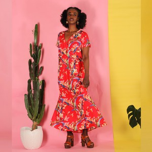 Rot gemustertes Sommerkleid Hanita from ManduTrap