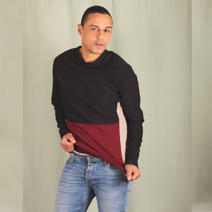 Sweater Miilo Schwarz/Weinrot from ManduTrap