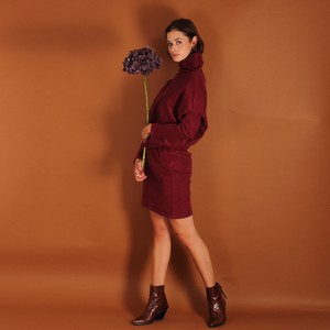 Asymmetrisches Cordkleid Juni aus Biobaumwolle kbA in berry from ManduTrap