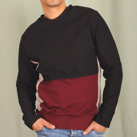 Sweater Miilo Schwarz/Weinrot from ManduTrap