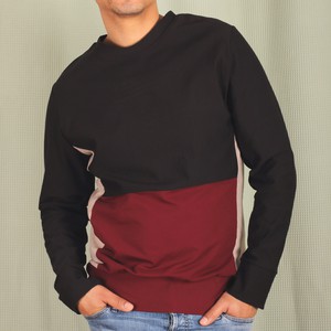 Sweater Miilo Schwarz/Weinrot from ManduTrap