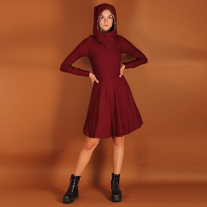 Ballonkleid mit Kapuze/Hoodie in weinrot from ManduTrap