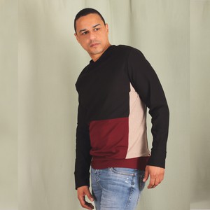 Sweater Miilo Schwarz/Weinrot from ManduTrap