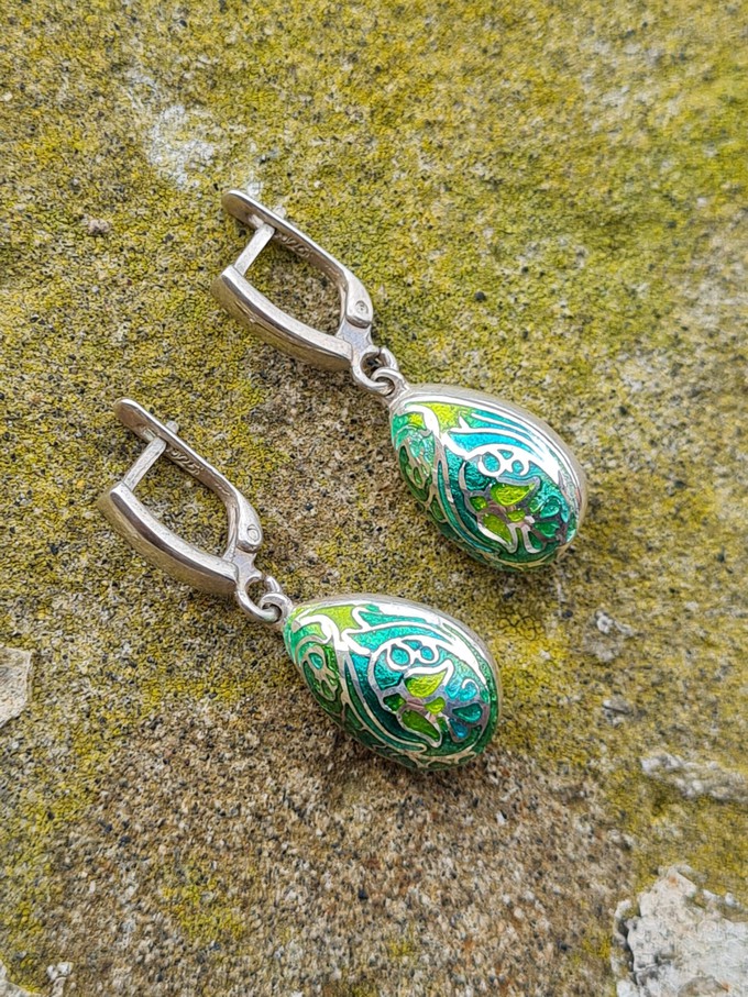 Ohrringe 925 Silber – Minanqari, handgefertigte Vintage-Unikate in Tropfenform from ManduTrap