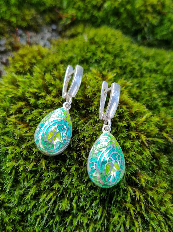 Ohrringe 925 Silber – Minanqari, handgefertigte Vintage-Unikate in Tropfenform from ManduTrap