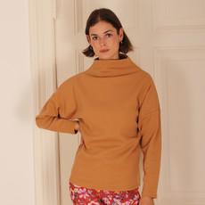 Stehkragen Pullover Dori aus einem Waffelstoff in sand via ManduTrap