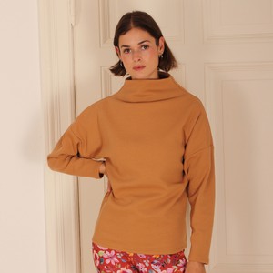Stehkragen Pullover Dori aus einem Waffelstoff in sand from ManduTrap
