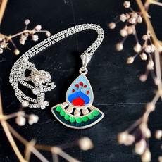 Minanqari Kette aus 925 Silber, handgefertigte Vintage-Unikat im Folklore Design. via ManduTrap