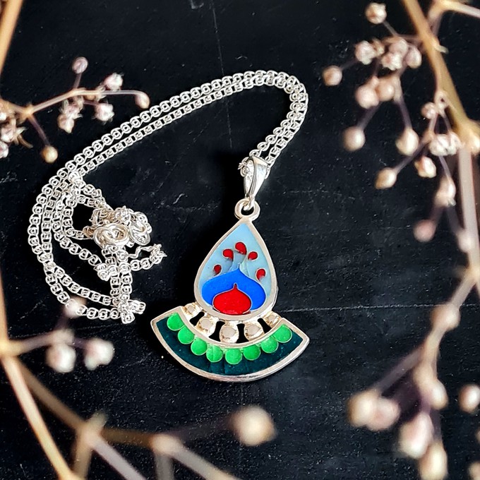 Minanqari Kette aus 925 Silber, handgefertigte Vintage-Unikat im Folklore Design. from ManduTrap