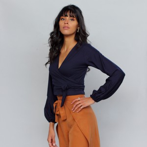 Tencel Wickelshirt Runa blau from ManduTrap