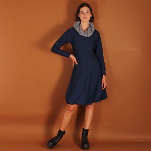 Ballonkleid mit Kapuze/Hoodie in marine blau from ManduTrap
