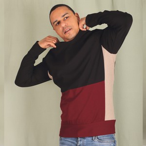 Sweater Miilo Schwarz/Weinrot from ManduTrap