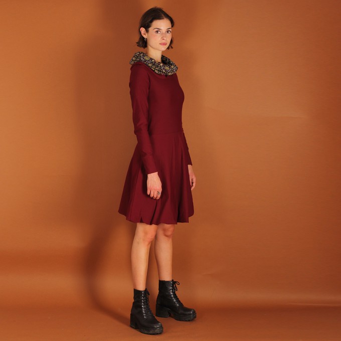 Ballonkleid mit Kapuze/Hoodie in weinrot from ManduTrap