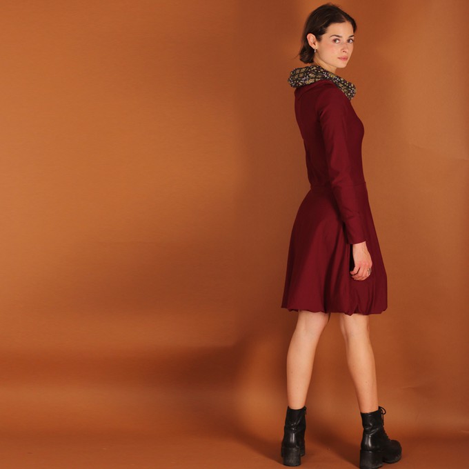 Ballonkleid mit Kapuze/Hoodie in weinrot from ManduTrap