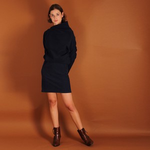 Asymmetrisches Cordkleid Juni aus Biobaumwolle kbA in blau from ManduTrap