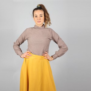Turtleneck Pullover Sona in beige braun from ManduTrap