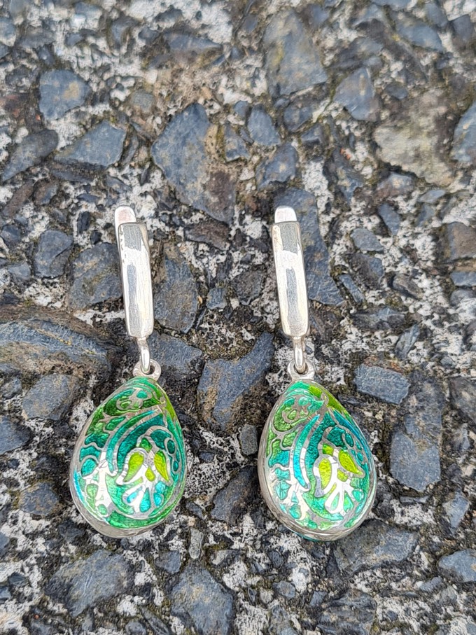 Ohrringe 925 Silber – Minanqari, handgefertigte Vintage-Unikate in Tropfenform from ManduTrap