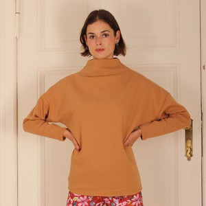 Stehkragen Pullover Dori aus einem Waffelstoff in sand from ManduTrap