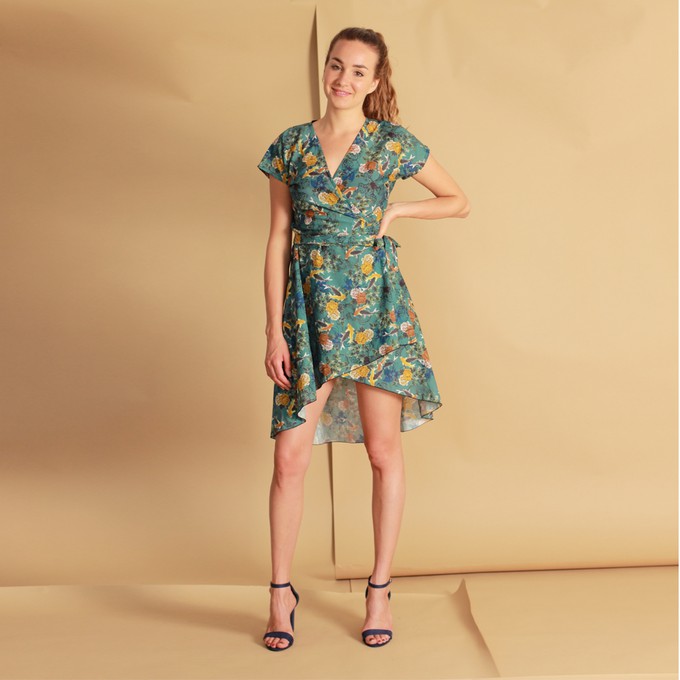 Asymmetrisches Wickelkleid Line aus Bio Baumwolle (kbA) from ManduTrap