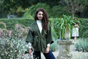 Kimonojacke aus Biobaumwolle – Cord in Grün – Nachhaltige Mode für zeitlosen Stil from ManduTrap