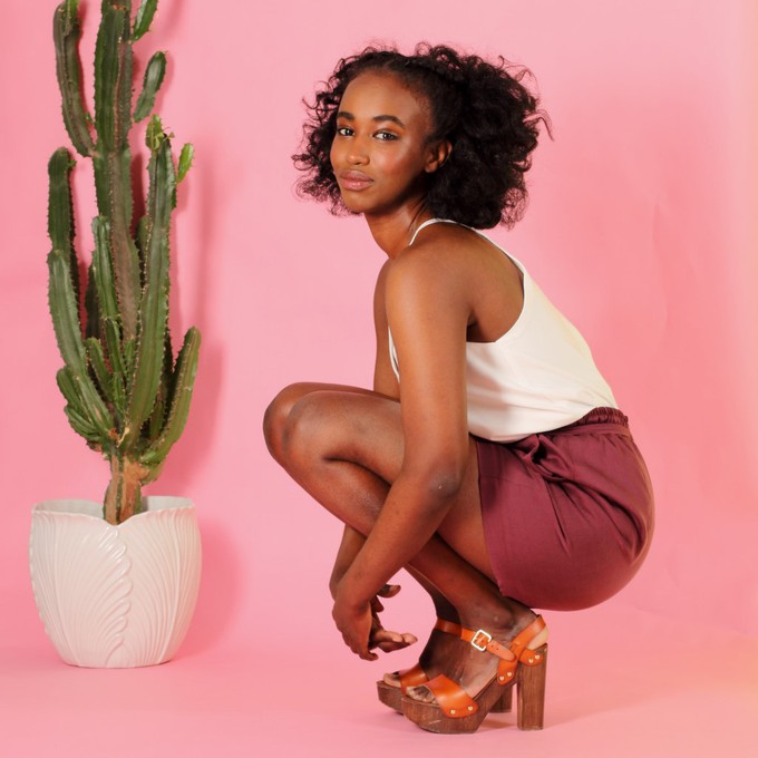 Tencel Shorts Alohma/ berry from ManduTrap