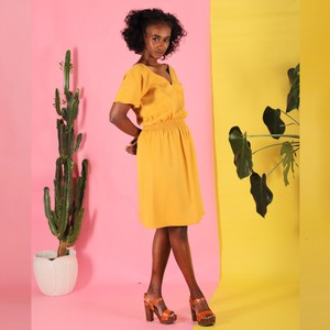 Tencel Kleid Alani in Gelb from ManduTrap