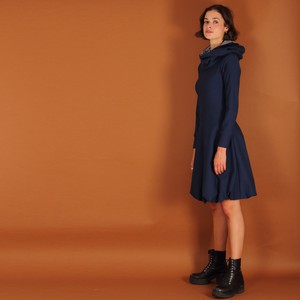 Ballonkleid mit Kapuze/Hoodie in marine blau from ManduTrap