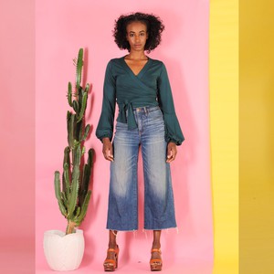 Tencel Wickelshirt Runa/petrol from ManduTrap