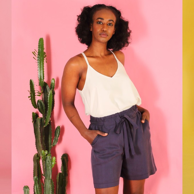 Tencel Shorts Alohma/ blau from ManduTrap