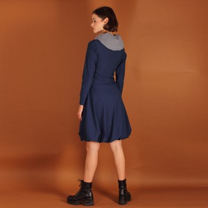 Ballonkleid mit Kapuze/Hoodie in marine blau from ManduTrap