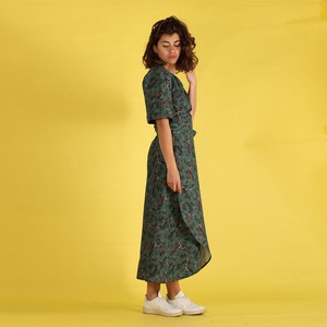 Wrapdress aus Biobaumwolle, Midi Wickelkleid Lilla from ManduTrap