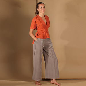Wickelbluse Silja aus Tencel in Rost from ManduTrap