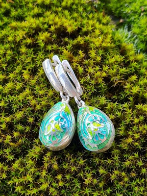 Ohrringe 925 Silber – Minanqari, handgefertigte Vintage-Unikate in Tropfenform from ManduTrap