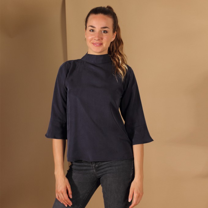Tencel Bluse Juma in Blau from ManduTrap