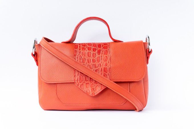 Naïma Bag medium Coral Red from Marlene Fernandez